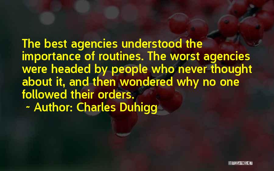 The Importance Of Routines Quotes By Charles Duhigg