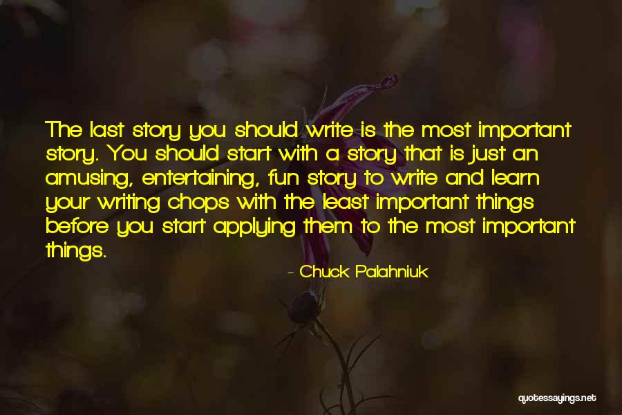 The Important Things Quotes By Chuck Palahniuk The Important Things Quotes By Chuck Palahniuk
