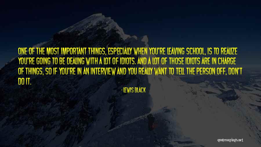 The Important Things Quotes By Lewis Black The Important Things Quotes By Lewis Black