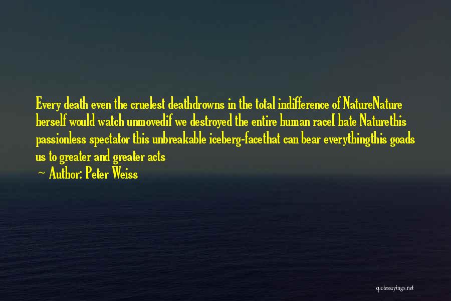 The Indifference Of Nature Quotes By Peter Weiss