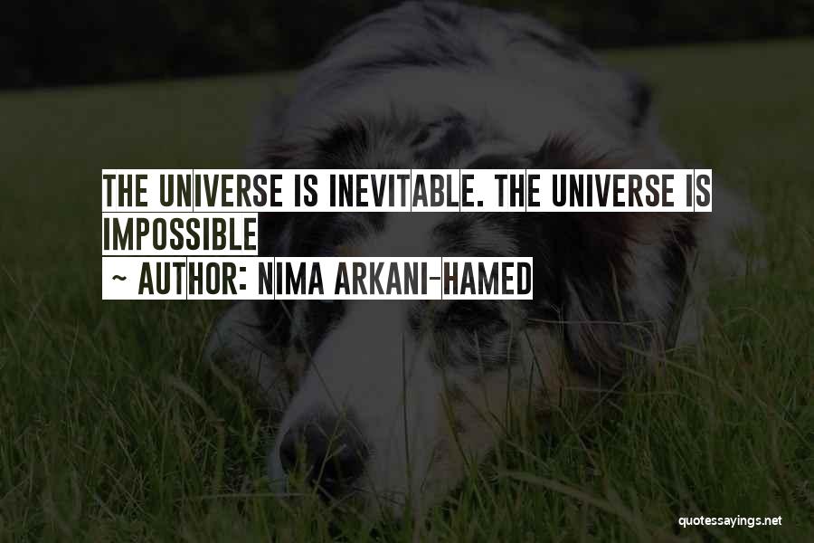 The Inevitable Quotes By Nima Arkani-Hamed