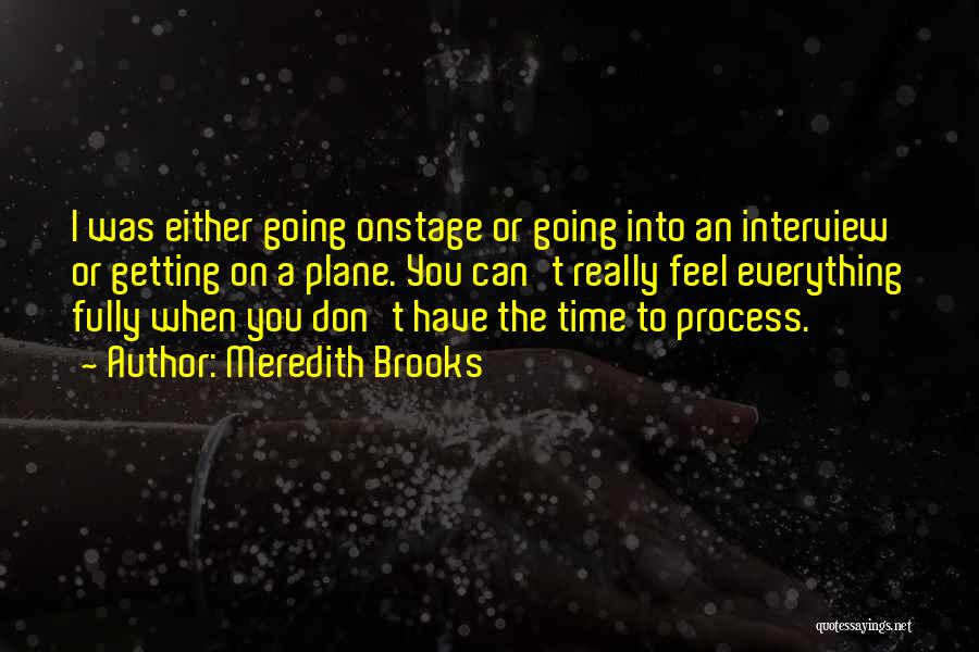 The Interview Process Quotes By Meredith Brooks