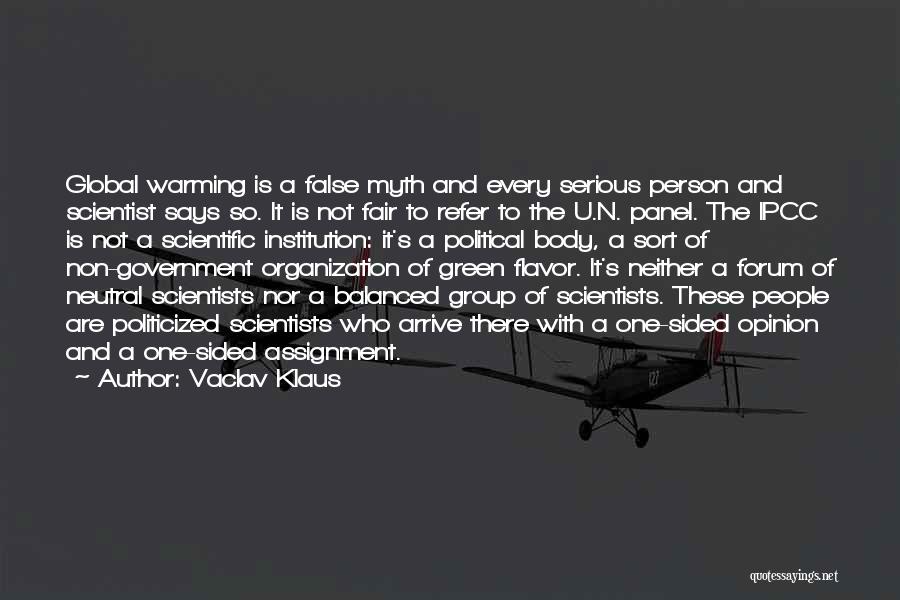 The Ipcc Quotes By Vaclav Klaus