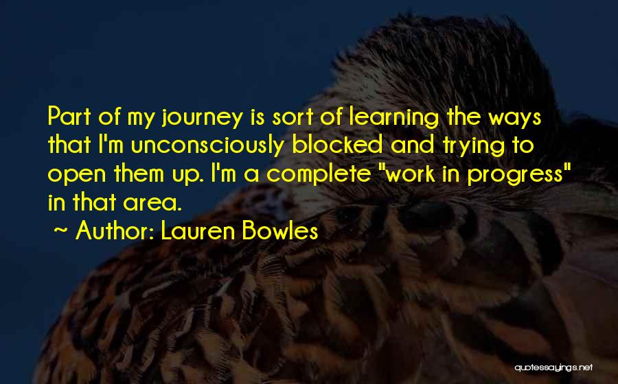 The Journey Of Learning Quotes By Lauren Bowles