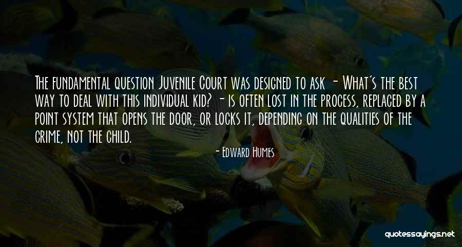 The Juvenile Court Quotes By Edward Humes