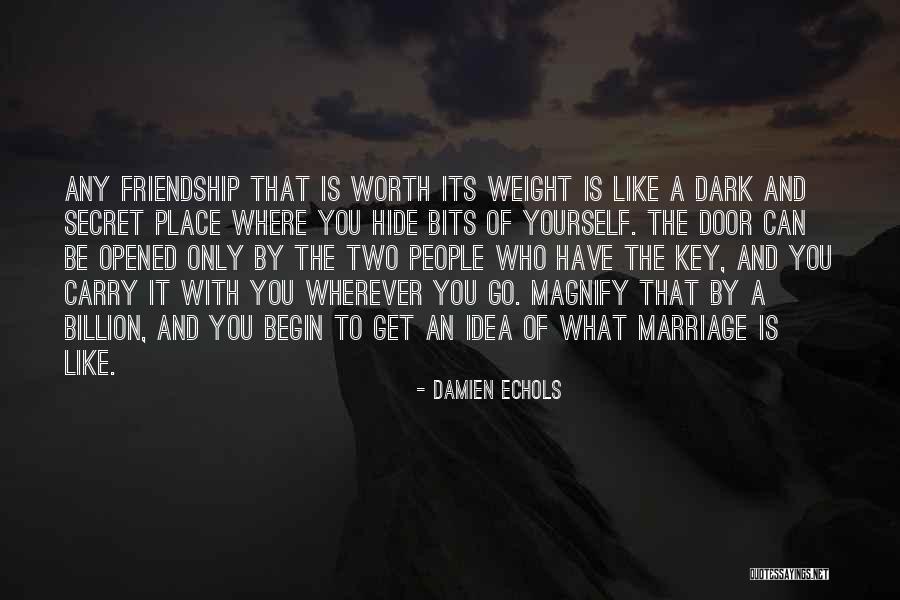 The Key To Friendship Quotes By Damien Echols