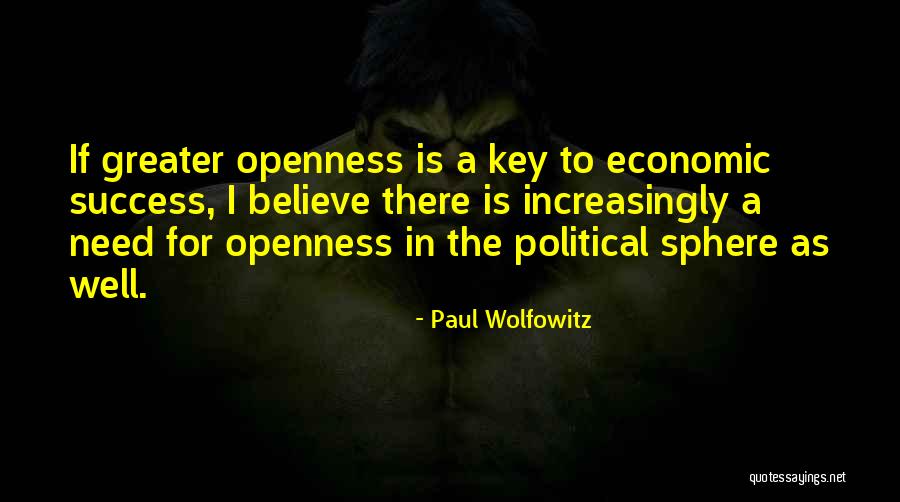 The Key To Success Quotes By Paul Wolfowitz