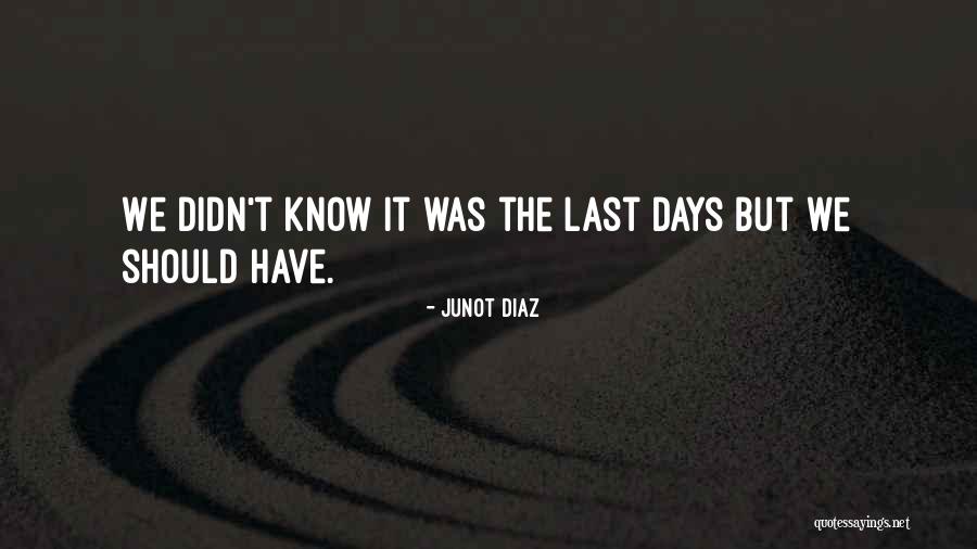 The Last Days Quotes By Junot Diaz The Last Days Quotes By Junot Diaz