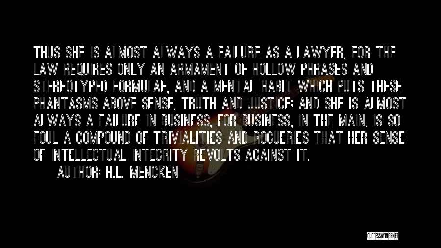 The Law And Justice Quotes By H.L. Mencken