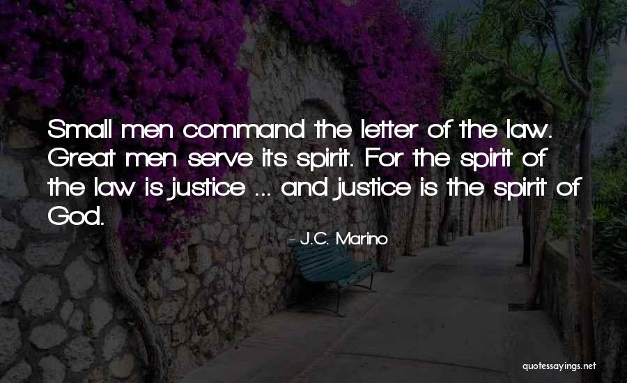 The Law And Justice Quotes By J.C. Marino