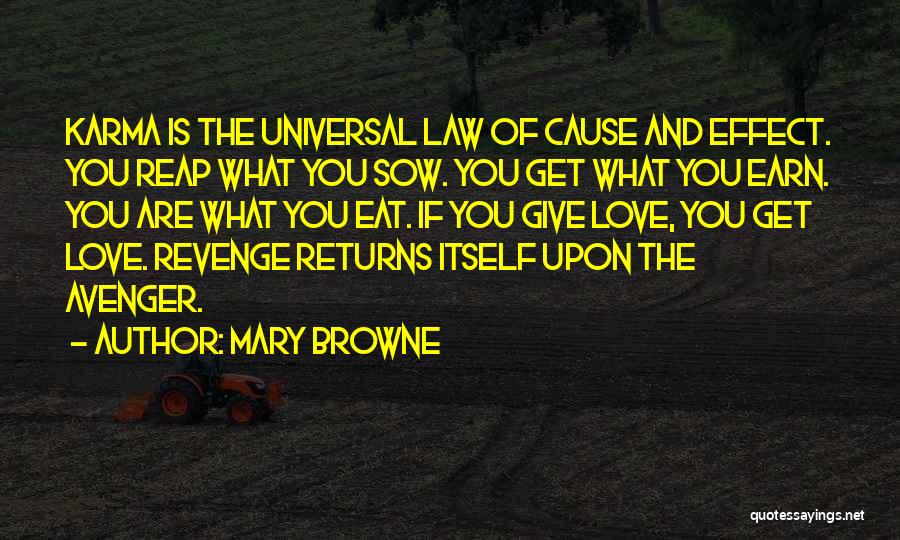 The Law Of Karma Quotes By Mary Browne