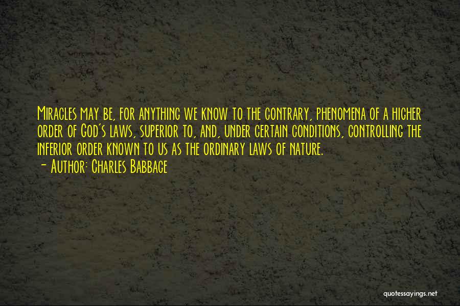The Law Of Nature Quotes By Charles Babbage