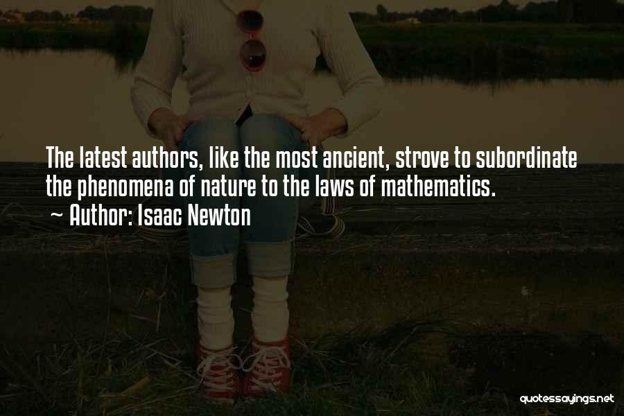 The Law Of Nature Quotes By Isaac Newton