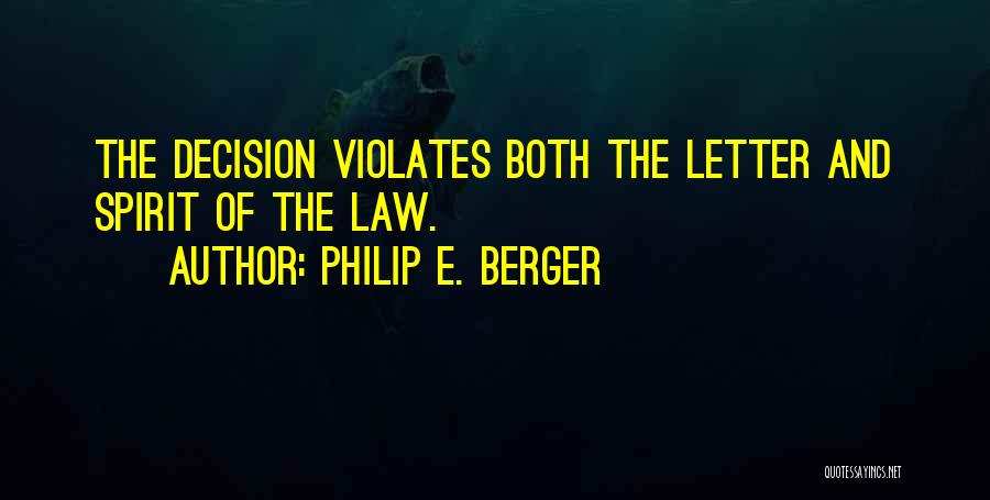 The Letter E Quotes By Philip E. Berger