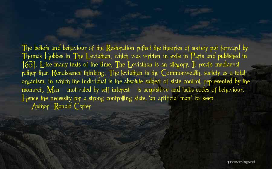 The Leviathan Quotes By Ronald Carter