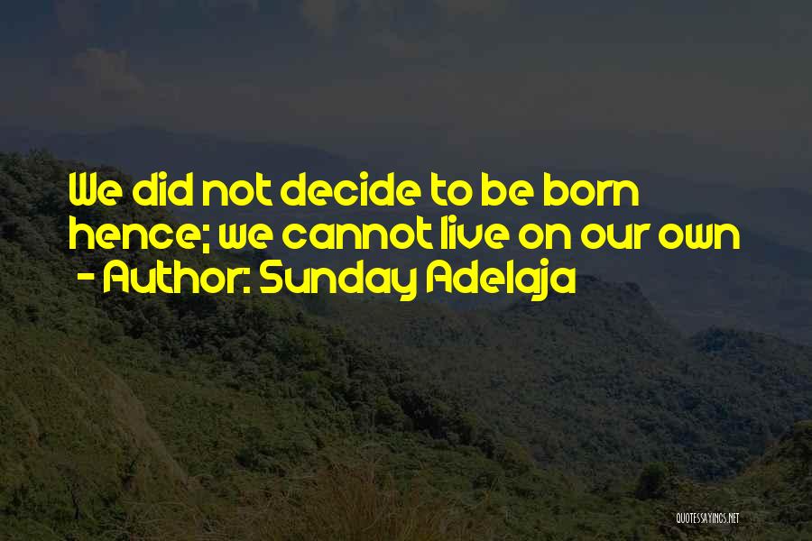 The Life You Were Born To Live Quotes By Sunday Adelaja