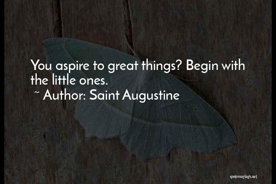 The Little Things Quotes By Saint Augustine