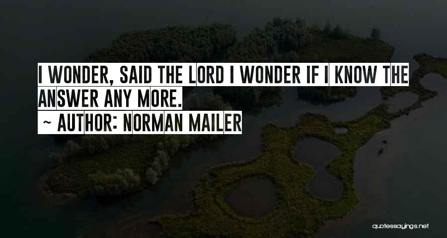 The Lord God Quotes By Norman Mailer