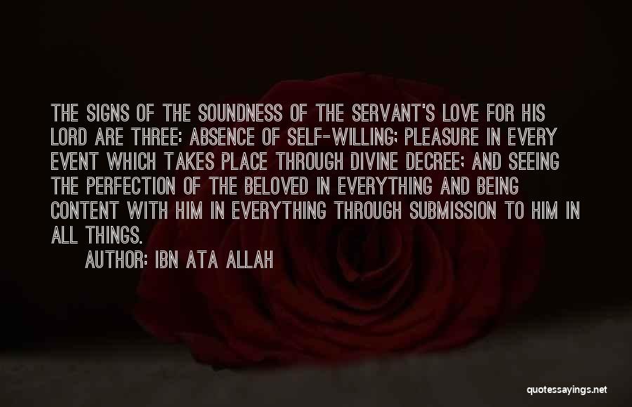 The Lord's Love Quotes By Ibn Ata Allah