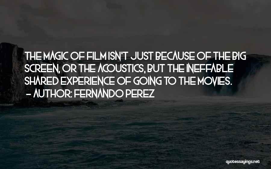 The Magic Of Movies Quotes By Fernando Perez