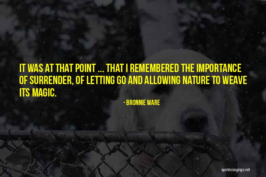 The Magic Of Nature Quotes By Bronnie Ware