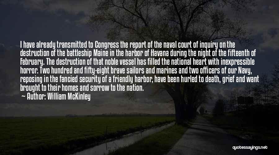 The Maine Quotes By William McKinley