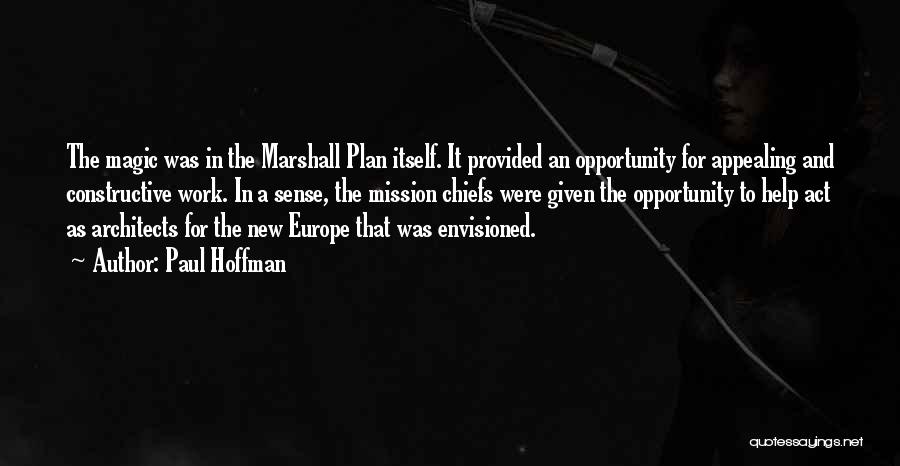 The Marshall Plan Quotes By Paul Hoffman