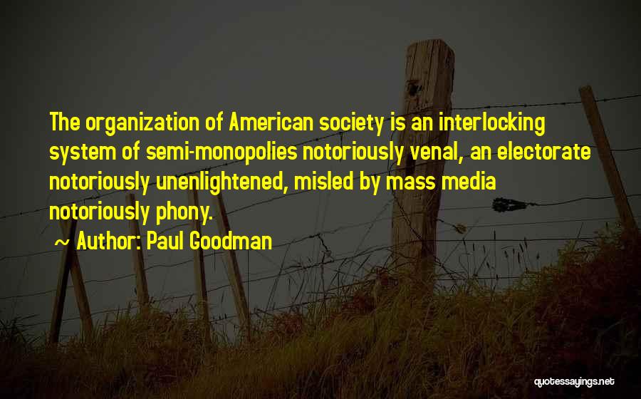 The Mass Media Quotes By Paul Goodman
