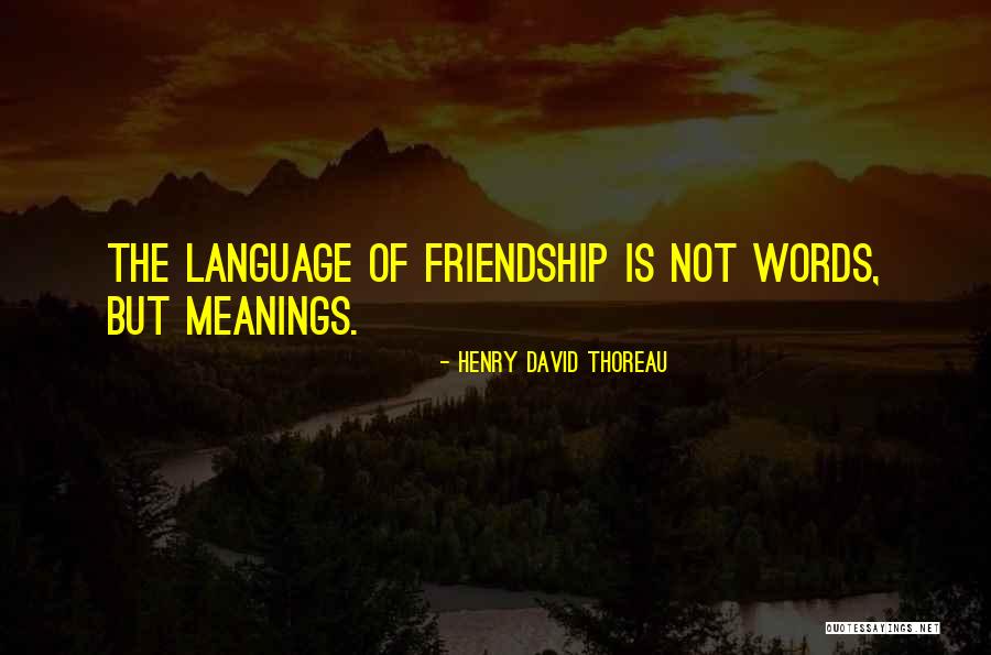 The Meaning Of Friendship Quotes By Henry David Thoreau