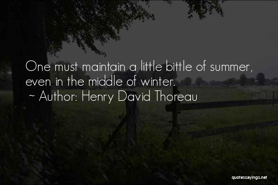 The Middle Of Summer Quotes By Henry David Thoreau