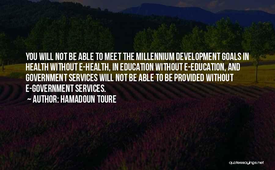 The Millennium Development Goals Quotes By Hamadoun Toure