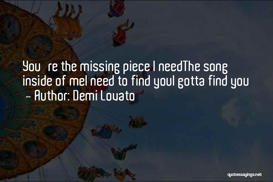 The Missing Piece Quotes By Demi Lovato