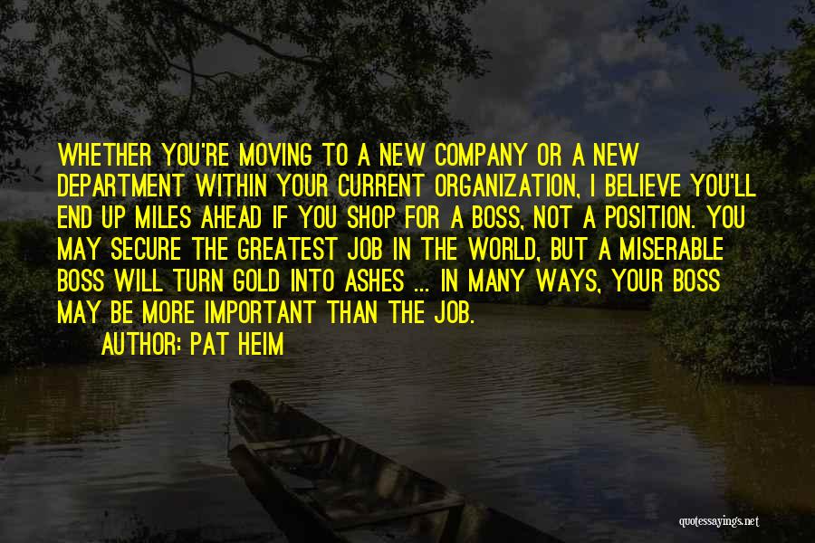 The More You Work Quotes By Pat Heim