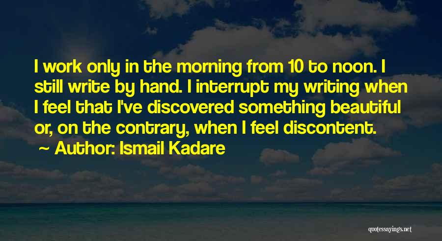 The Morning Beautiful Quotes By Ismail Kadare