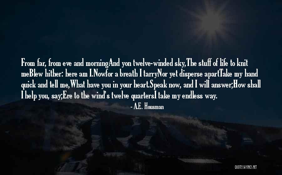 The Morning Sky Quotes By A.E. Housman