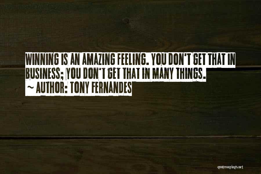 The Most Amazing Feeling Quotes By Tony Fernandes