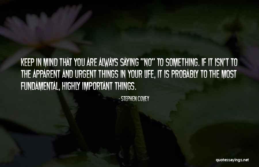 The Most Important Things In Life Quotes By Stephen Covey