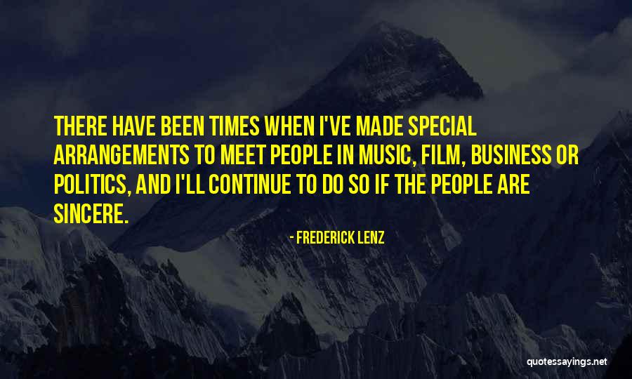 The Music Business Quotes By Frederick Lenz