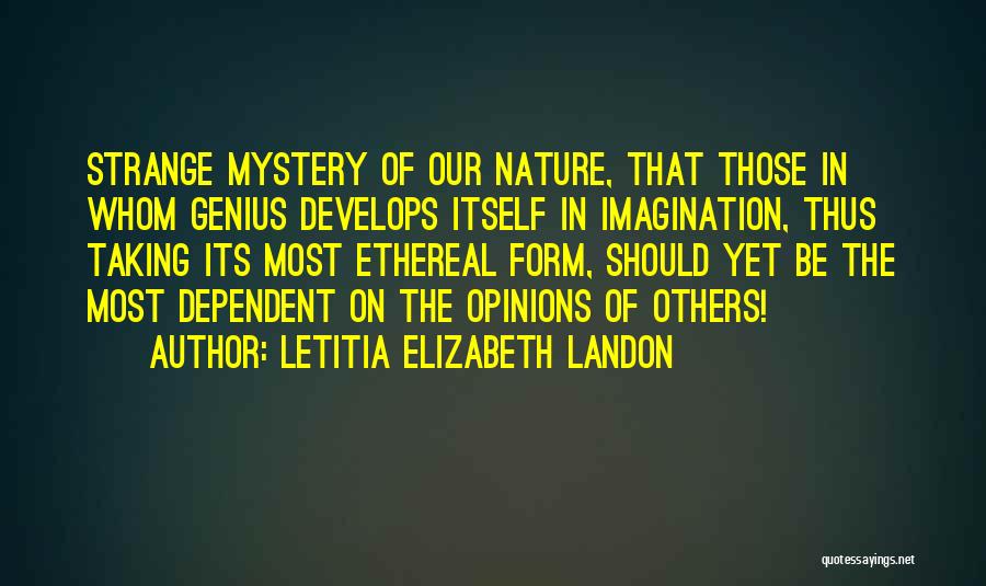 The Mystery Of Nature Quotes By Letitia Elizabeth Landon