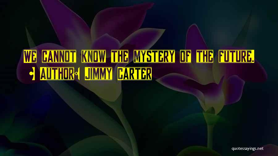 The Mystery Of The Future Quotes By Jimmy Carter