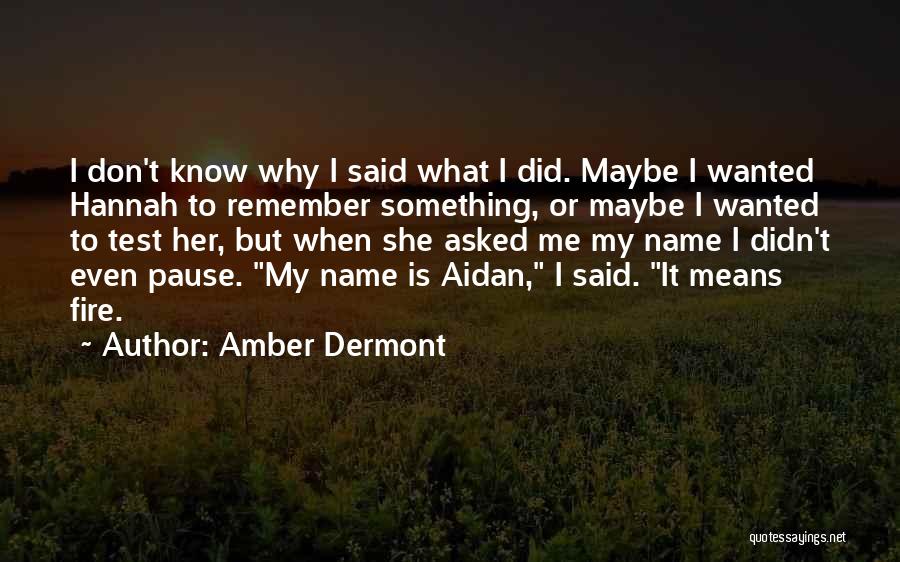 The Name Amber Quotes By Amber Dermont