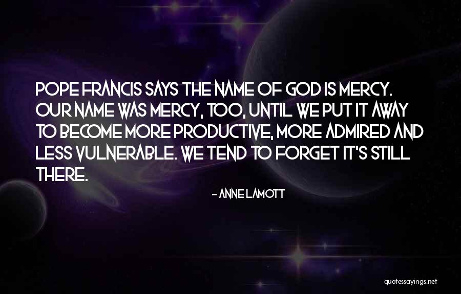 The Name Of God's Mercy Pope Francis Quotes By Anne Lamott