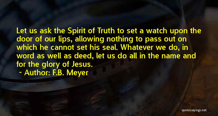 The Name Of Jesus Quotes By F.B. Meyer