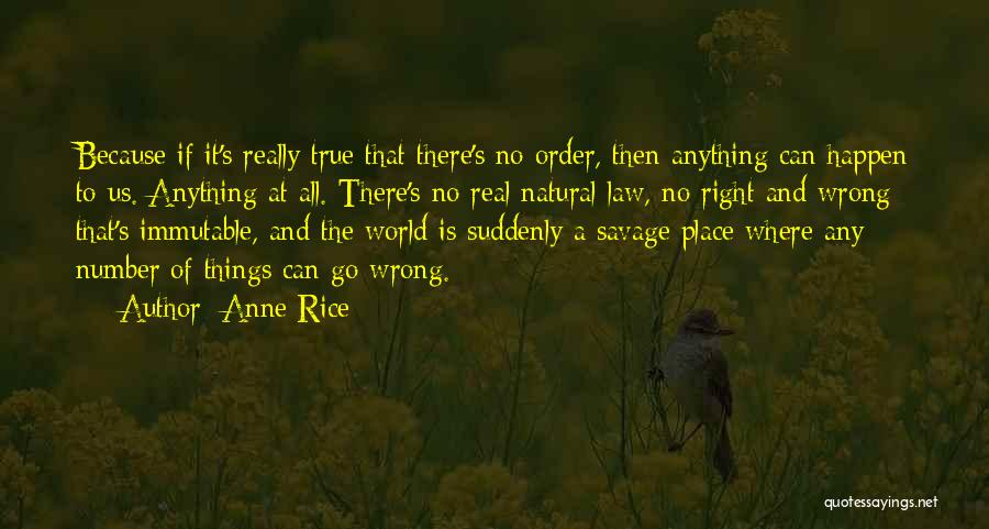 The Natural Order Of Things Quotes By Anne Rice