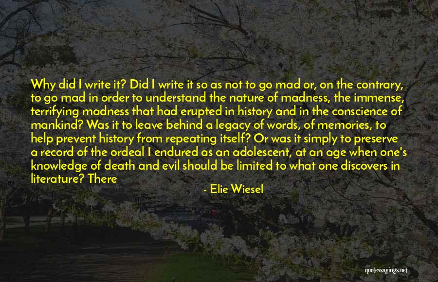 The Nature Of Evil Quotes By Elie Wiesel