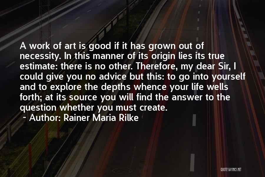 The Necessity Of Art Quotes By Rainer Maria Rilke