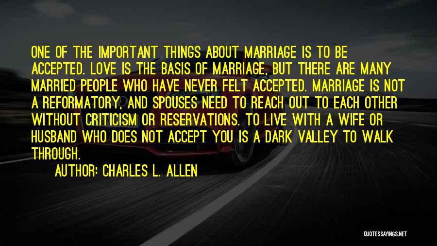 The Need To Be Accepted Quotes By Charles L. Allen