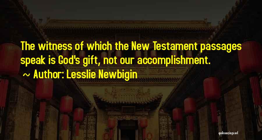 The New Testament Quotes By Lesslie Newbigin