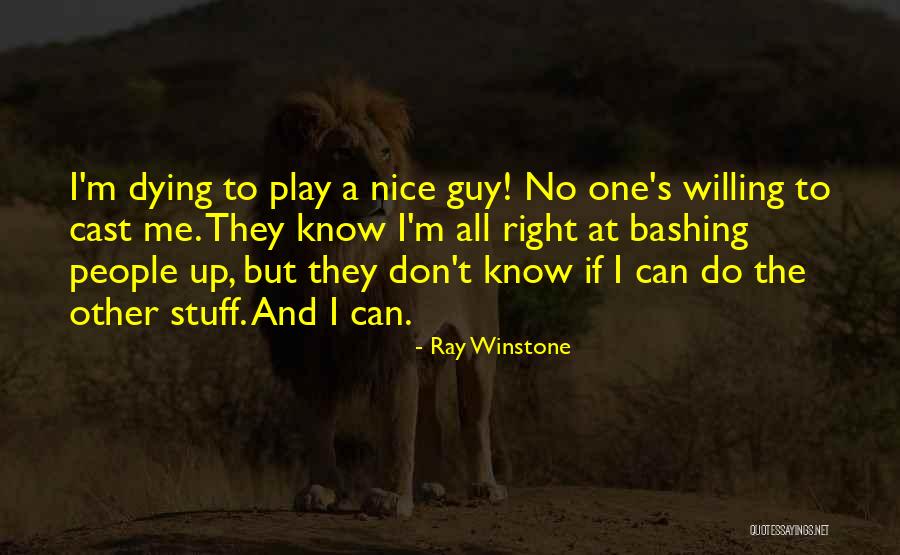 The Nice Guy Quotes By Ray Winstone