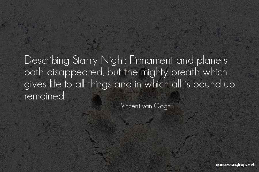 The Night She Disappeared Quotes By Vincent Van Gogh